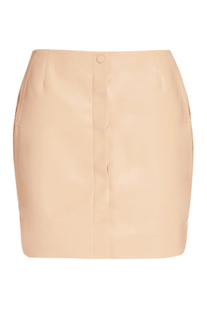 Lynn leather mini skirt-0